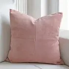 Pink Pastel Geometric Lines Luxury Pattern Velvet Soft Cushion Cover Case Living