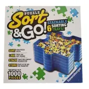 Puzzle Sort & Go! Stackable 6 Sorting Trays For Up To 1000 Pieces By Ravensburge