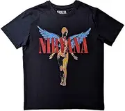 [Nirvana] Men's Angelic T-Shirt, Black, L