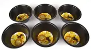 New Daily Bake 12cm x 5cm Non Stick Pie Dish Set of 6 Quiche Tart Flan Pan Tin
