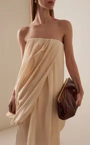 [JW Anderson] Draped Wool Crepe Midi Dress