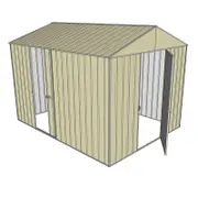 Build-a-Shed 2.3 x 3.0 x 2.3m Front Gable Dual Door Deep Shed - Cream