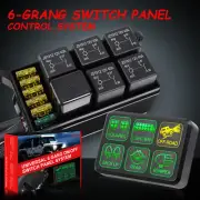 6Gang Switch Panel Electronic Circuit Control System For LED Work Light Bar Pods (for: Subaru)