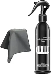 Piano Polish Spray – Multipurpose Cleaner for Musical Instruments, 250ml | Portable Piano Shine Spray, Luster Improver for Pianos, Wood, and Furniture, Easy-to-Use Cleaning Supplies