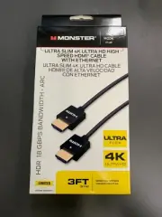 Monster Ultra Slim 4K High Speed 4K 3FT. HDMI Cable With Ethernet JHIU0009