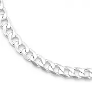 Silver 55cm Solid Curb Chain