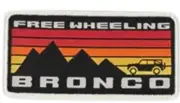 Patch - Ford Bronco Free Wheeling Rectangle 3" Hook Backing - Stick or Sew It On