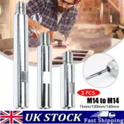 3Pcs M14 Angle Grinder Extension Shaft Connecting Rod Thread Shaft 75/100/140mm