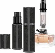 muilsae AG00BK Perfume Atomiser Refillable, 5 ml Empty Travel Perfume Atomiser, Floor Filling Perfume Travel Atomiser, for Handbag, Travel, Holidays, Air Travel (Black)