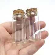 4pcs 15ml Empty Clear Glass Bottles with Cork Stopper Mini 24X50mm Essential Oil