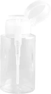TiaoBug Premium Pressure Pump Bottles (100/120/150/200ml) - No-Leak Cosmetic Storage for Micellar Water, Nail Polish & Skincare - Durable & Easy-Use Transparent 200ML One Size
