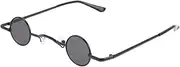 [WESIEVYA] Retro Punk Sunglasses Vintage Men Round Eyewear Black Wrap Around for Bachelorette Party