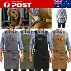 Canvas Tool Work Shop Apron Heavy Duty Woodworking Pockets Chef Workshop Unisex