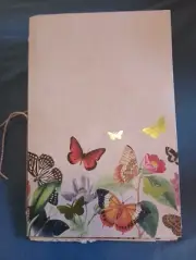 Metallic Butterfly FloraJunk Journal Booklet HANDMADE Cards, Pockets, Ephemera