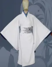 Kimetsu no Yaiba Anime Cosplay Costume Women Men Hallowmas kimono Suit White