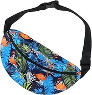 Generic 1Pc Nylon Digital Printing Waist Phone Pouch Outdoor Chest Bag for Running Durable and Comfortable Fanny Pack with Zipper Design for Daily Essentials Dark Blue