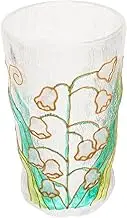 350ml Japanese Hand-Painted Relief Flower Crystal Glass Cup Lily Tea Cups for Home Decor for Water Milk Juice Wine
