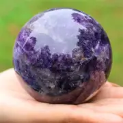 800g Dream Amethyst Ball Natural Carved Reiki Crystal Sphere Christmas gift