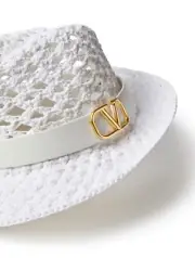 VALENTINO GARAVANI VLOGO WHITE BEACH FEDORA/ NEW WITH TAGS!/ NEVER WORN