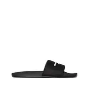 [Alexander Wang] Alexander Wang Logo-print Flat Slides 35 IT BLACK