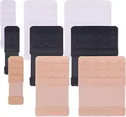 [GLOBLELAND] 9Pcs Women's Bra Extenders 2 Hook / 3 Hook/4 Hook Bra Extension Bra Strap Extenders Stretchy Bra Extension Strap for All Bras (Skin White Black), Mixed Color