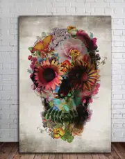 Sugar Skull Abstract Canvas Prints