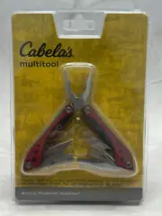 Cabela’s Red Multitool 8 Tools In 1 with Nylon Case Brand New