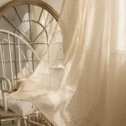 Boho Curtains 84 Inches Length for 52"W x 84"L (Pack of 2) Beige Geometry