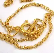 18" 14k gold filled Rollo rolo finish chain necklace w/ spring clasp made in USA