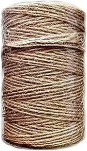 1mm Jute Rope 820Feet Burlap Twine Natural Thick Strong Hemp Cord for Arts Crafts DIY Decoration Gift Wrapping