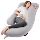 Pregnancy Pillows for Sleeping, U Shaped Cooling Full Body Pillow Pregnancy M...