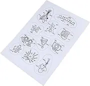 Beatifufu Water Soluble Embroidery Patterns Sticky Transfer Paper Wash Away Stabilizer Machine Embroidery Supply Peel Dissolve Decorative Sticker