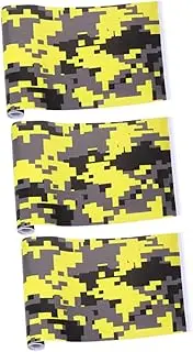 GANAZONO 3pcs Camouflage Film Digital Pattern Vinyl Stickers for Custom Vehicle Decoration Easy to Cut Protective for Dashboard and Console