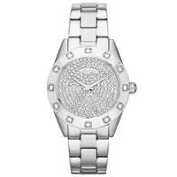 在飛比找PChome24h購物優惠-DKNY 璀璨靈魂晶鑽時尚腕錶(鋼帶-銀-大)