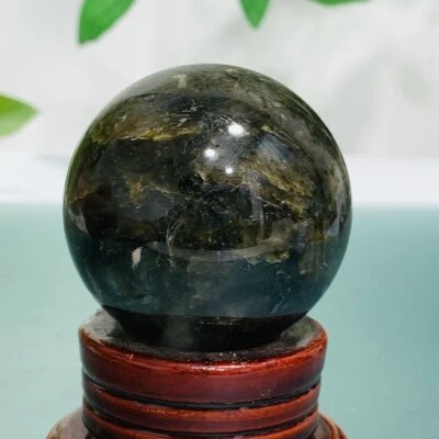 173g Natural Flash Labradorite Quartz Sphere Crystal Ball Reiki Energy Healing
