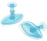 Ateco Veined Lily Petal Sugar Paste Cutters w/ Plunger, Graduated 2 Pc Set, 1962
