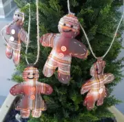 Christmas Garland Farmhouse Primitive Rustic Garland Swag Gingerbread Handmade