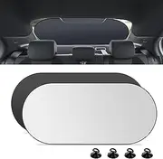UOEPOWA 100 * 50 CM Car Rear Window Sunshade, Folding UV Protection Rear Window Shade with Suction Cups, Compatible with a Wide Range of Cars, Vehicles
