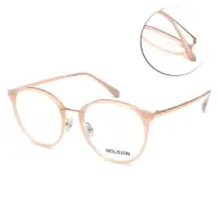 在飛比找momo購物網優惠-【MOLSION 陌森】貓眼膠框光學眼鏡(透粉膚色 玫瑰金#