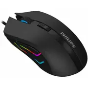Philips SPK9313 USB Wired Gaming Mouse with RGB, Adjustable DPI up to 2400