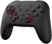 Ariv Hommey Wireless Pro Controller for Nintendo Switch - Compatible with Switch/PC/iOS/Android Gaming Systems - 6-Axis Gyro Sensor, Dual Vibration Motors, Wake-Up Function, Turbo Button - Ergonomic Gamepad (Black)