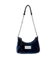 Maison Margiela Glam Slam Micro Velvet Hobo Bag One size dark blue