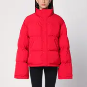 [Balenciaga] Reversible red and black down jacket in technical twill 2 Red