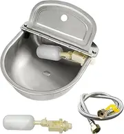 Automatic Dog Water Bowl Dispenser for Dogs - Easy Mount Automatic Waterer Bowl for Livestock, Float-Controlled Self Filling Dog Water Bowl for Horses Cattle Sheep Goats, 304 Stainless-Steel