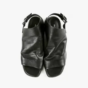 【ALL BLACK】Cover Up Softy Sandal 鞣革後條帶魚口涼鞋(2色)24-2602