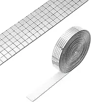 uxcell 5x5mm Self Adhesive Mirrors Mosaic Tiles, 10000 Pcs Square Mini Glass Mosaic Disco Tile Sticker for DIY Craft Disco Ball Party Decoration, Silver Tone