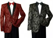 MEN'S SHINY SEQUINS SLIM JACKET BLAZER 2 BUTTON DESIGN BY FORTINO LANDI T816
