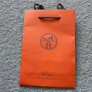 New Authentic Hermes Paper Bag Shopping Bag Gift Bag Bags Empty Packaging 22cm
