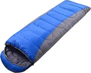 Backpacking Sleeping Bag Sleeping Bags for Adults Lightweight Waterproof- Cold Weather Sleeping Bag Suitable for Outdoor Camping and Indoor Daily Rest (Color : Blue, Size : 2400g)