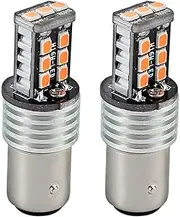 2X BAY15D 1157 RED SMD-2835 15 LED BRAKE STOP TAIL LIGHT 360 CANBUS BULB
